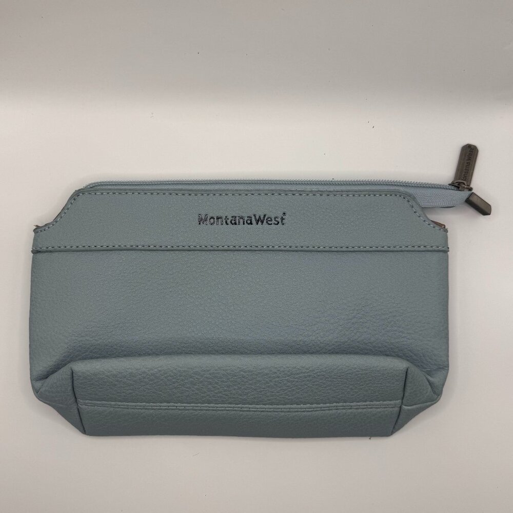 Montana West Blue Cosmetic Bag